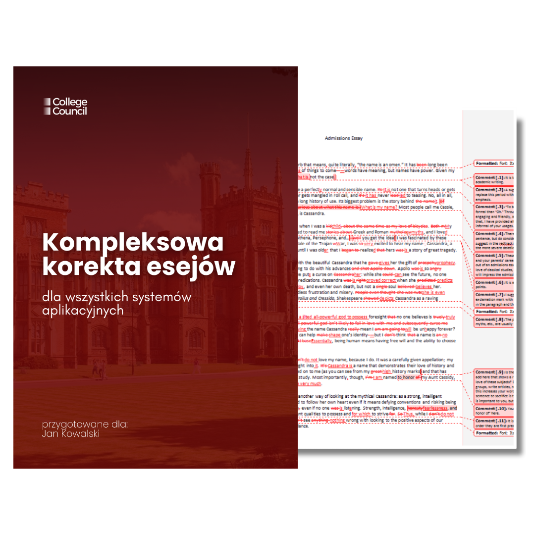 Przygotowanie esejów aplikacyjnych